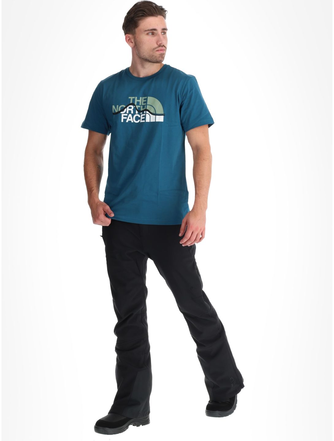 The North Face, M SS Mountain Line Tee camiseta hombres Mineral Ink azul 