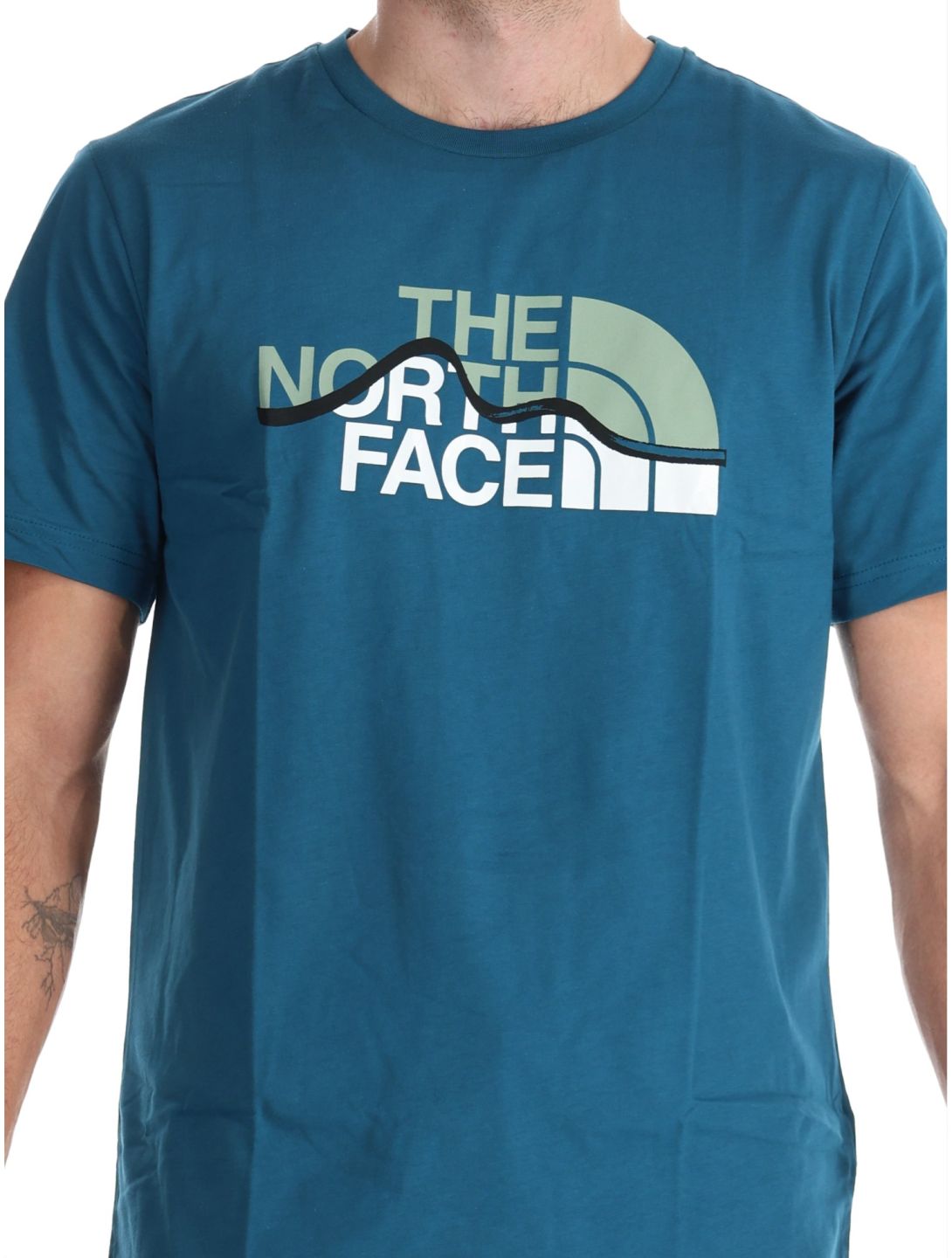 The North Face, M SS Mountain Line Tee camiseta hombres Mineral Ink azul 
