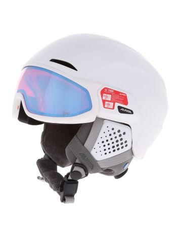 Alpina, Alto QV casco con visera unisex White Matt (Ice-Blue) azul, blanco