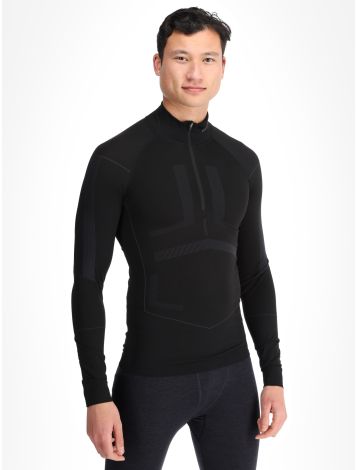 Craft, Active Intensity Zip camisa termoactiva hombres Black / Asphalt negro