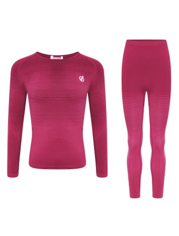 Dare2b, In The Zone III Baselayer Set conjunto termoactivo niños Berry Pink rosa