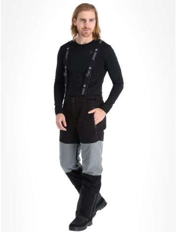 Deluni, Icerocker Pro pantalones de esquí hombres Black / Dark Grey gris, negro