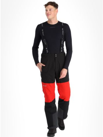 Deluni, Icerocker Pro pantalones de esquí hombres Black / Red negro, rojo