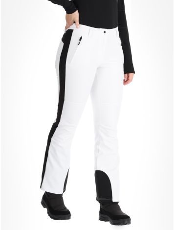 Deluni, Neva pantalones de esquí softshell mujeres Optic White blanco