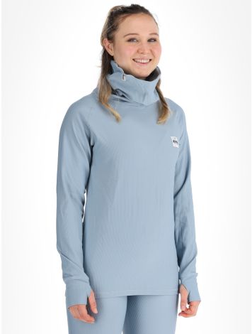 Eivy, Icecold Gaiter Rib camisa termoactiva mujeres Faded Fog azul
