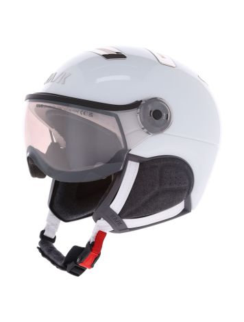 Kask, Piuma-R Chrome Visor casco con visera unisex White/Silver blanco, Zilver