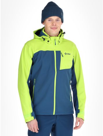 Kilpi, Ravio chaqueta de esquí softshell hombres Lime Green azul, verde