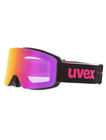 Uvex, Pwdr FM gafas de esquí niños Black Matt / Mirror Pink negro, rosa