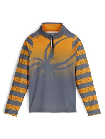 Spyder, Challenge 1/2 Zip jersey niños Orange Pop gris, naranja